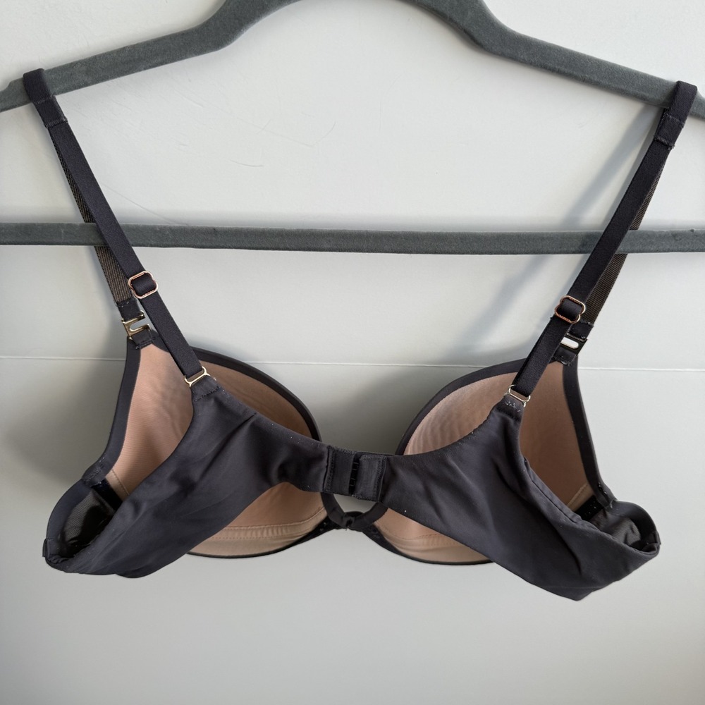 Soma Bodify Demi Bra Women's 36B Dark Gray Lined Underwire Soft Fast Shipping - Picture 2 of 4